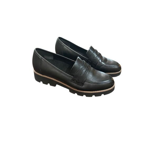 Vionic black chunky lug sole loafers shoes 7 Cheryl II slip ons - Picture 2 of 8